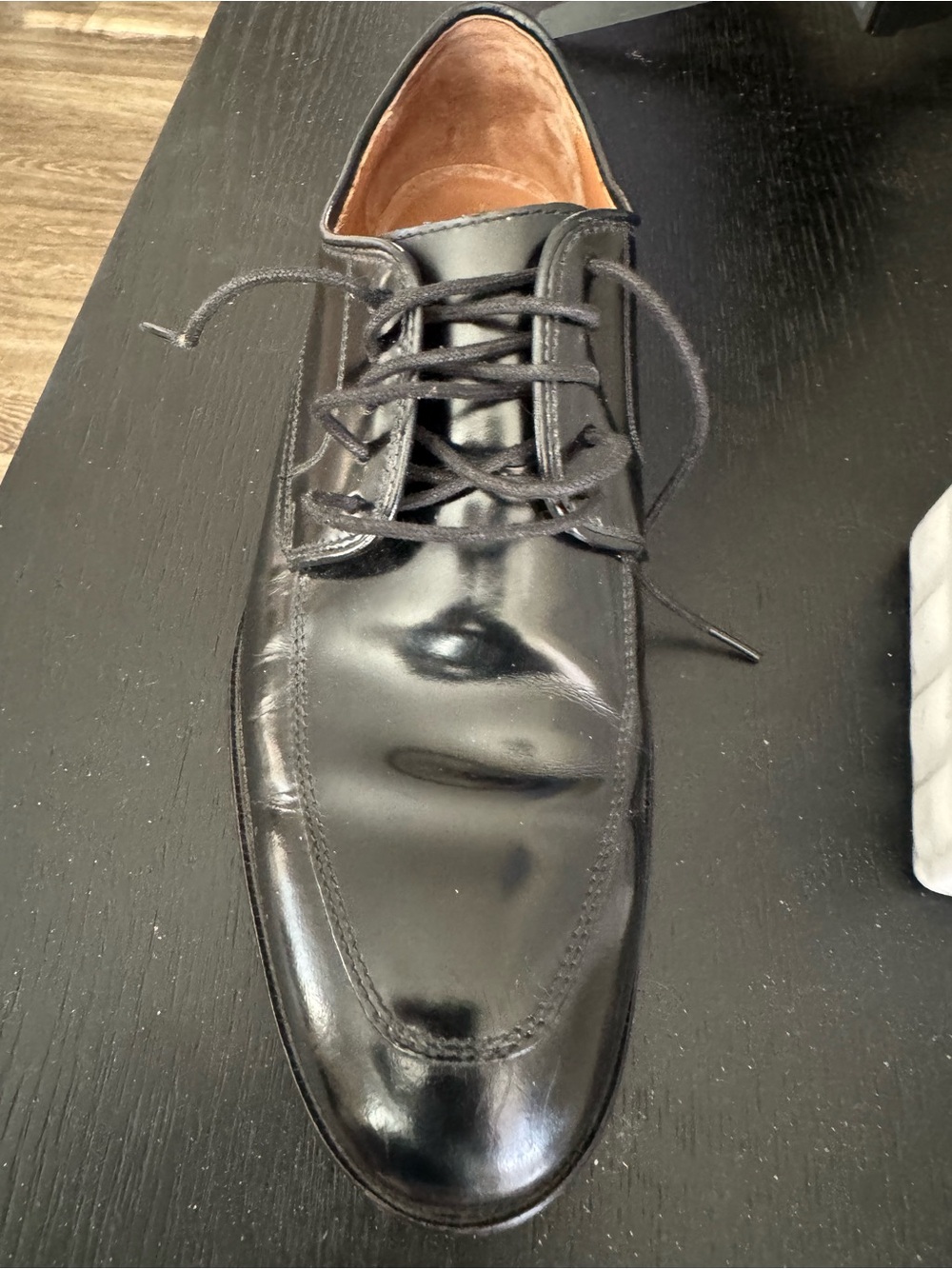 Men's Black Leather Lace-Up Oxfords from Johnson and Murphy Italian designer.